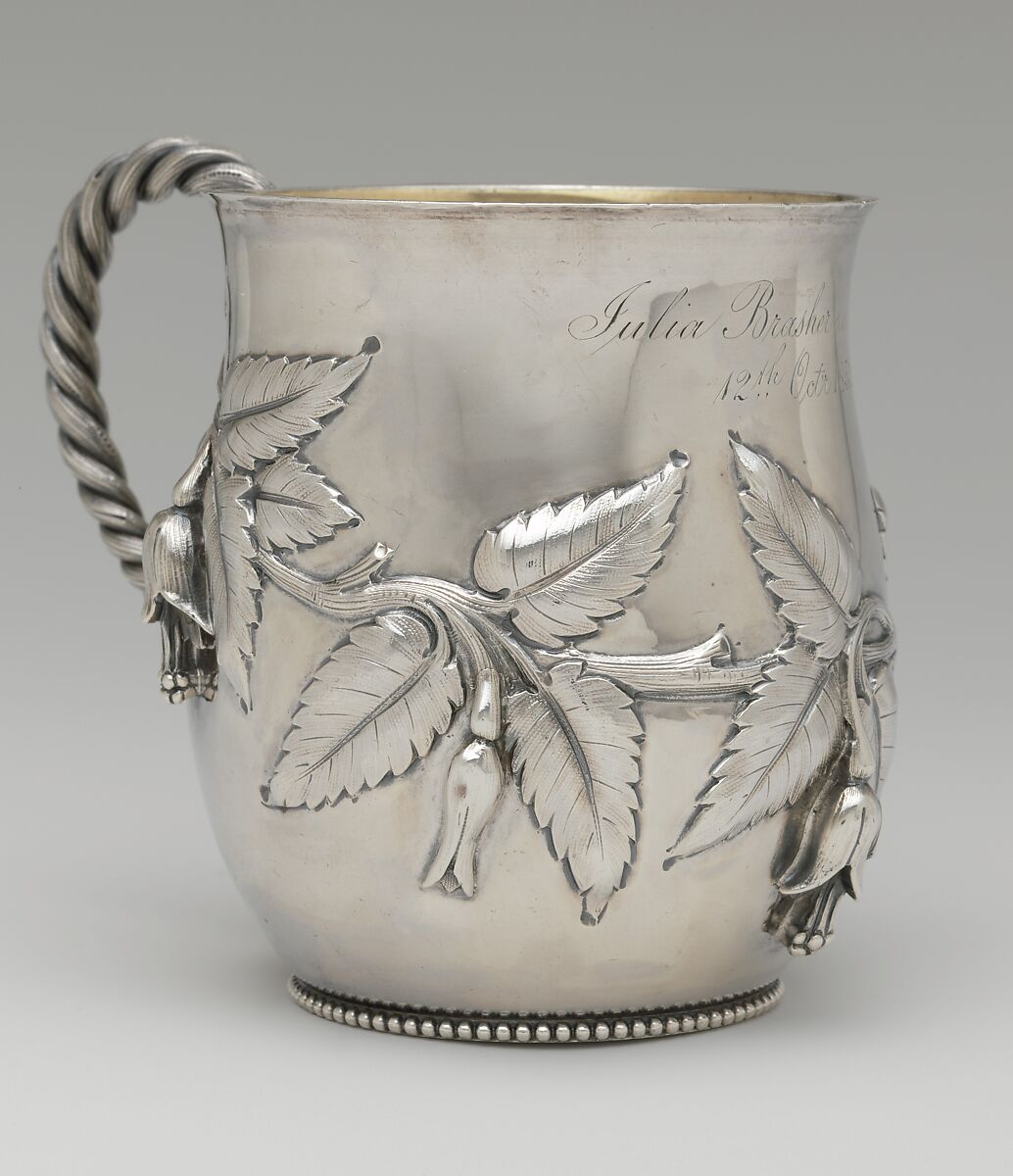 Cup, Edward C. Moore  American, Silver and silver-gilt, American