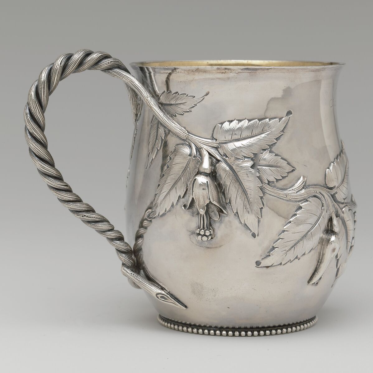 Cup, Edward C. Moore (American, New York 1827–1891 New York), Silver and silver-gilt, American