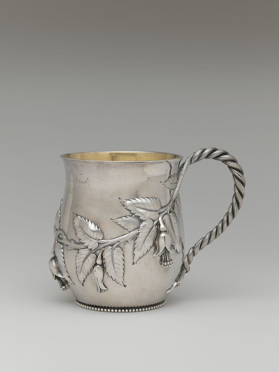 Cup, Edward C. Moore (American, New York 1827–1891 New York), Silver and silver-gilt, American