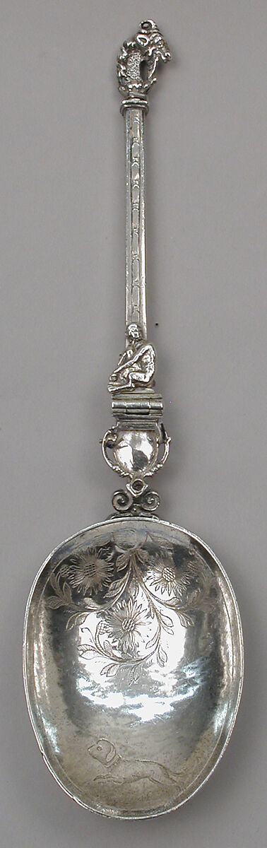 Spoon and fork combination, Silver, Dutch, Amsterdam