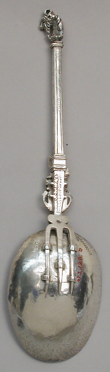 Spoon and fork combination, Silver, Dutch, Amsterdam 