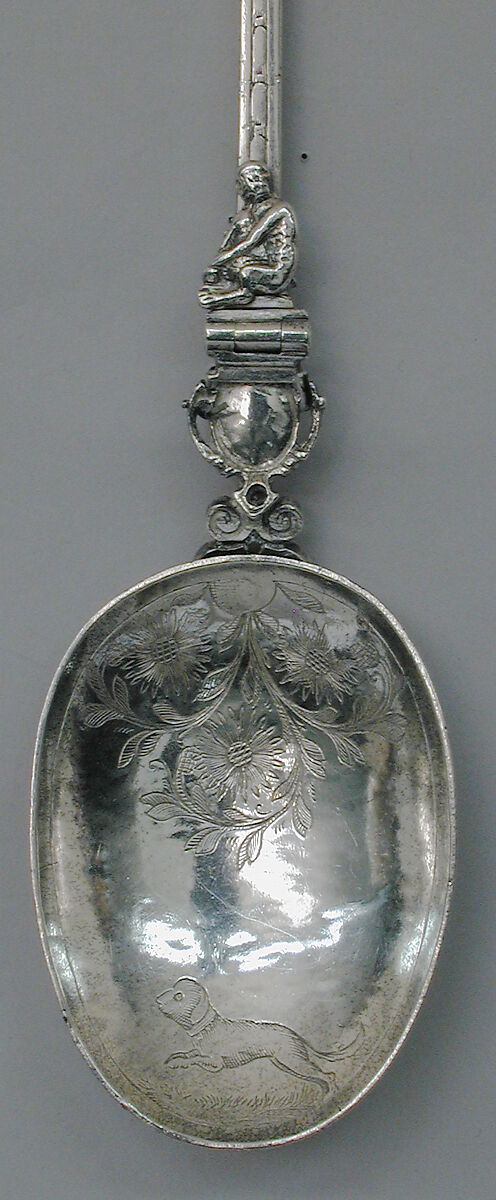 Spoon and fork combination, Silver, Dutch, Amsterdam