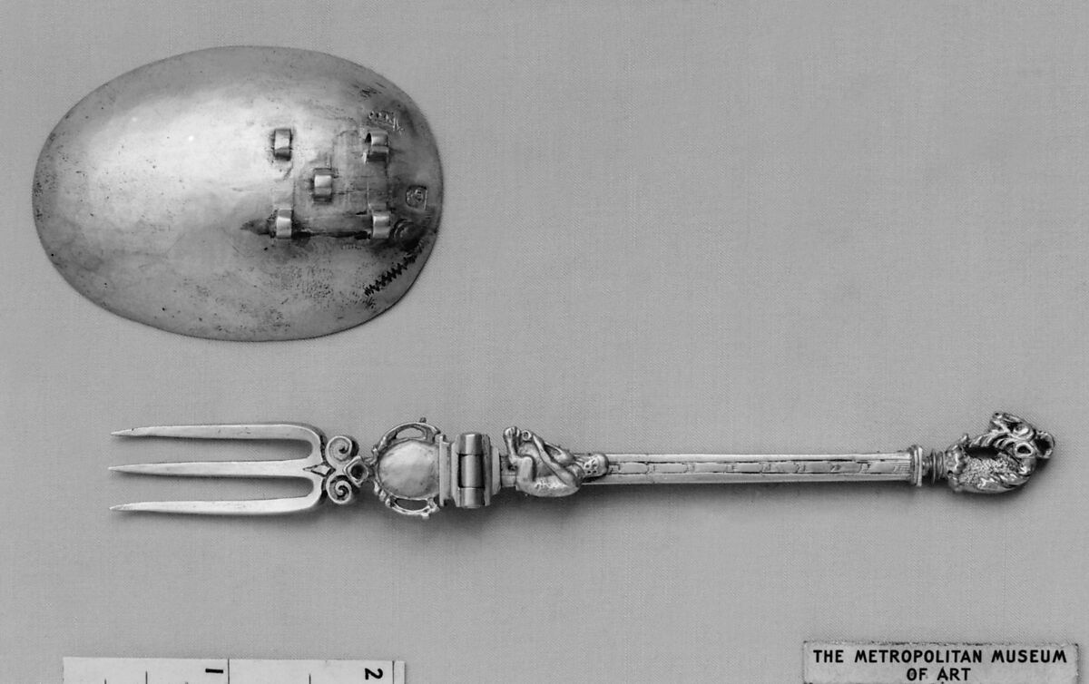 Spoon and fork combination, Silver, Dutch, Amsterdam