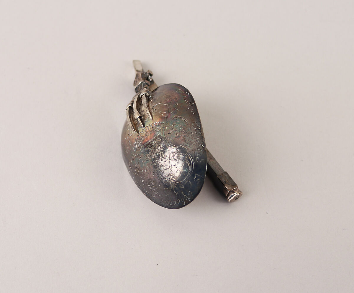 Spoon and fork combination, Silver, Dutch