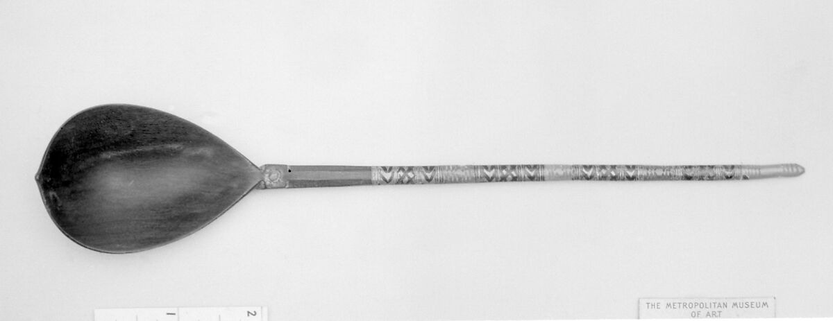 Spoon, Wood, coral, and brass, probably Southern Italian or possibly Sicilian or Algerian