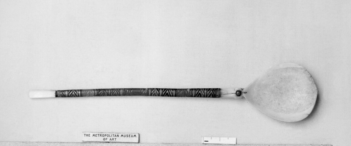 Spoon, Bone, brass, coral, and mother-of-pearl, probably Southern Italian or possibly Sicilian