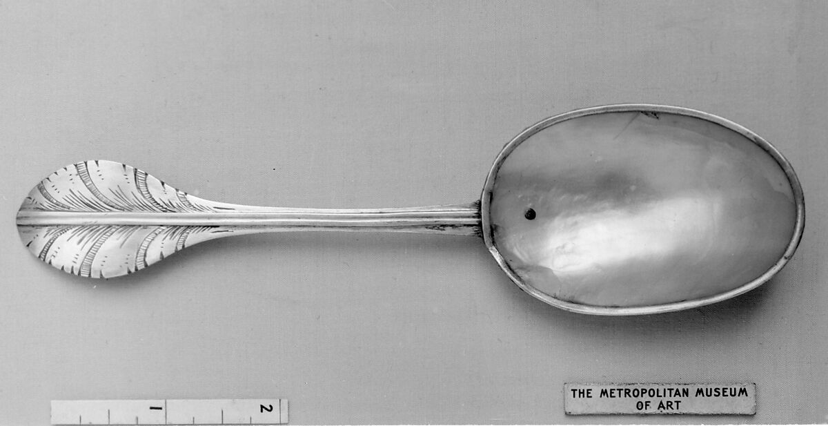 Spoon, Silver, shell, German 