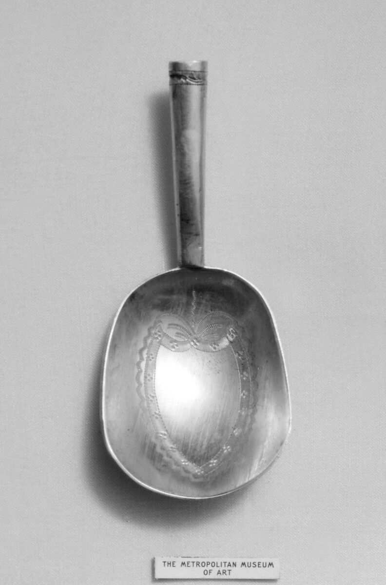 Caddy spoon, Joseph Taylor, Silver, British, Birmingham 