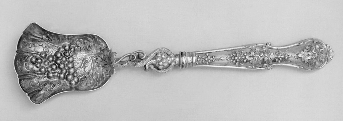 Sugar spoon, H. &amp; T., Birmingham, Silver, parcel gilt, British, Birmingham 