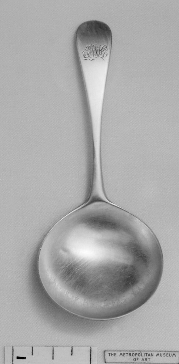 Caddy spoon, Possibly by Peter Bateman (active 1790–1815, died 1825), Silver, parcel-gilt, British, London or Chester 