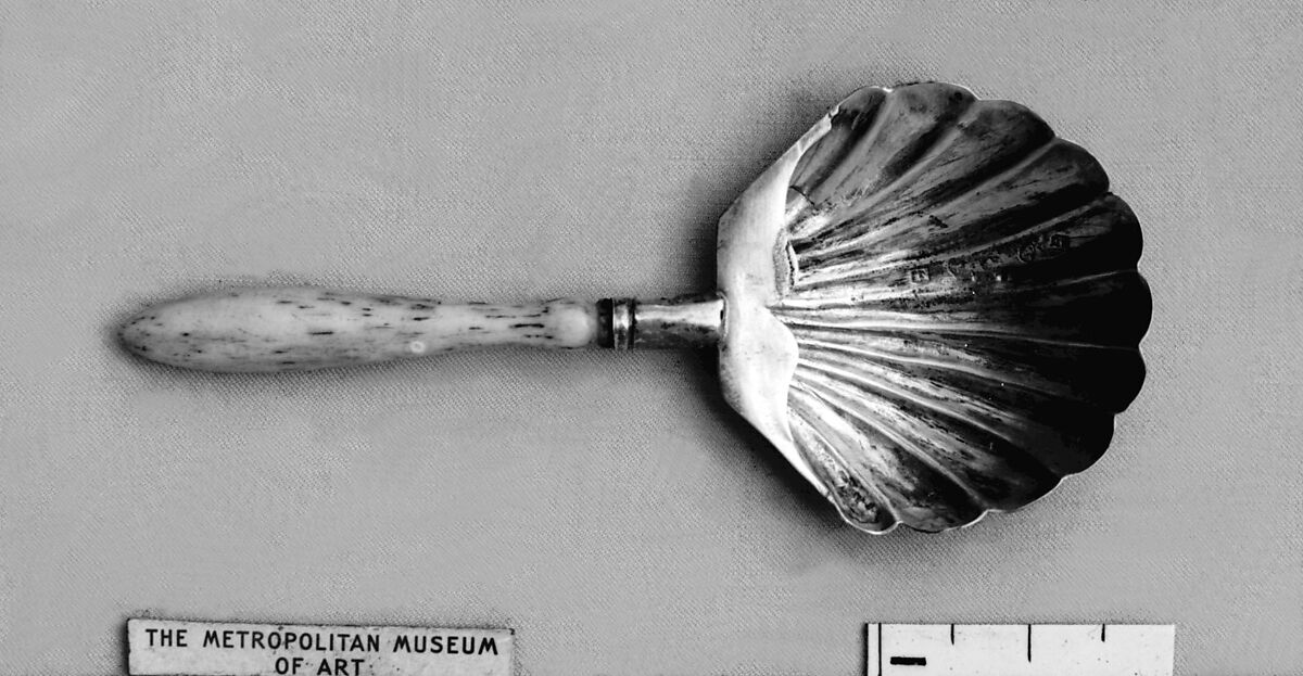 Caddy spoon, J. L., Birmingham (ca. 1811), Silver, ivory, British, Birmingham 