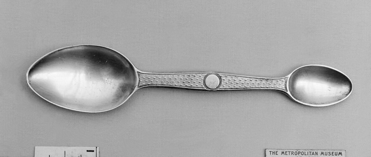 Medicine spoon, T. J., London (ca. 1858), Silver, British, London 