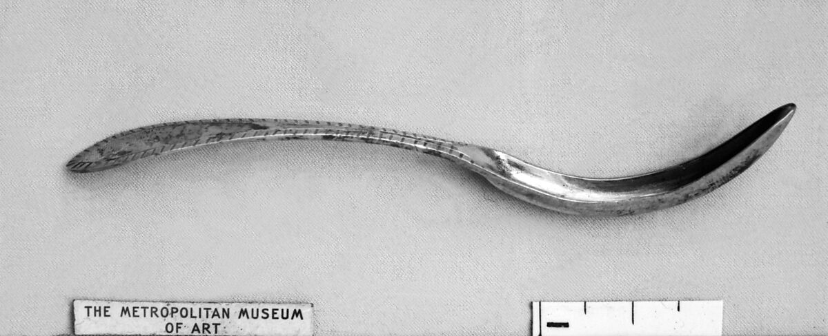 Marrow spoon, Silver, parcel-gilt, British 