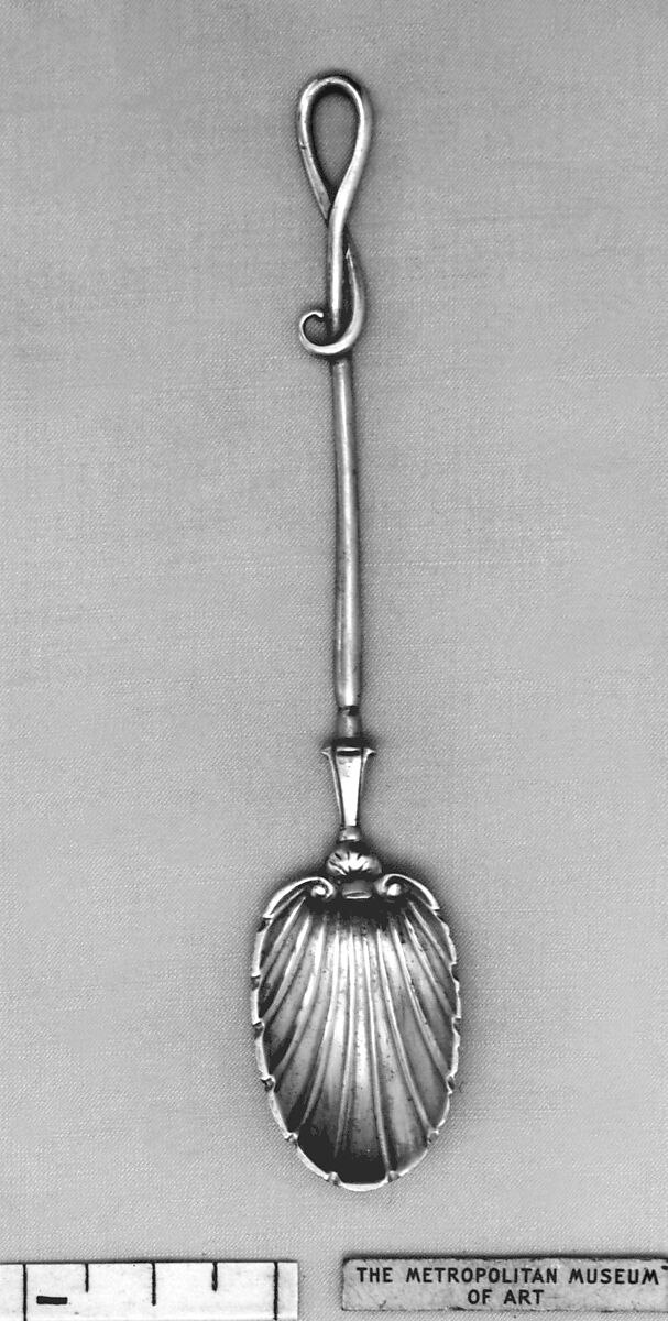 Salt spoon, Silver, European 