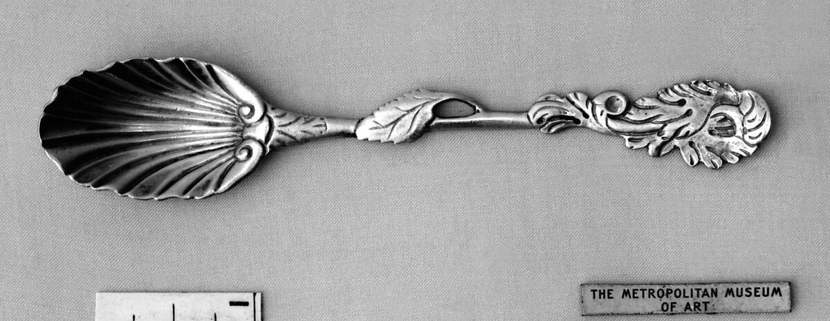 Salt spoon (?), Silver, German, Dessau 