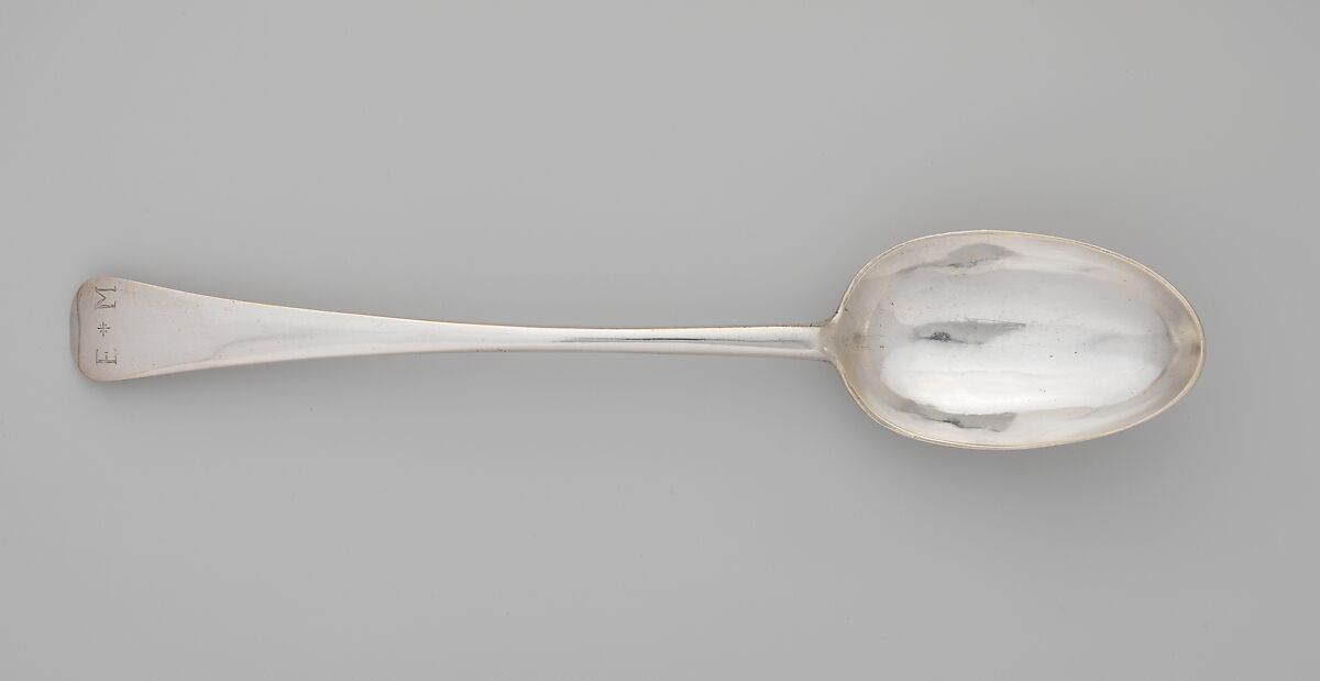 Serving Spoon, Nicholas Roosevelt (1715–1769), Silver, American 