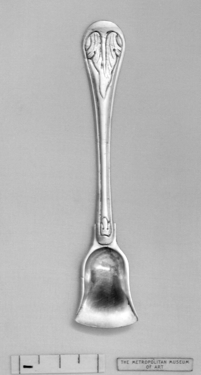 Salt spoon, Silver, possibly French 