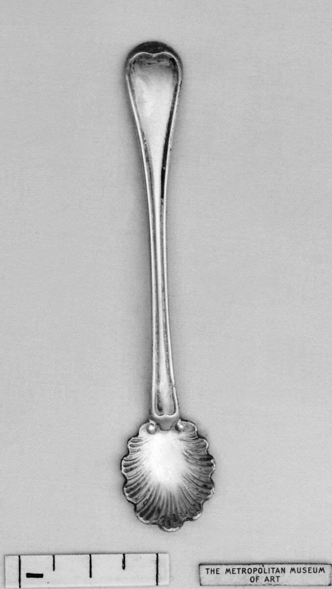 Salt spoon, Charles Christofle (French, 1805–1863), Silver, parcel gilt, French 