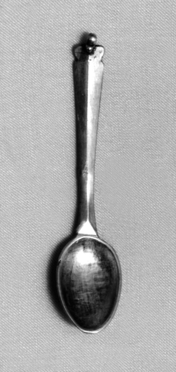 Snuff spoon, Silver, parcel-gilt, possibly German 