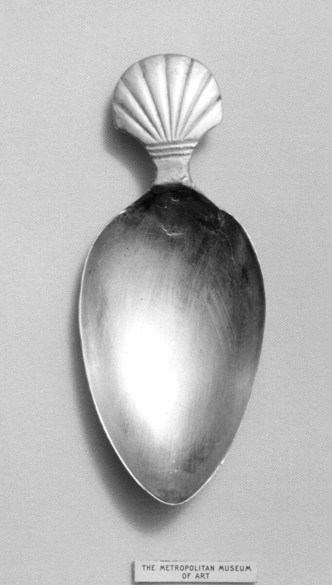 Caddy spoon, Silver, parcel gilt (?), Dutch 