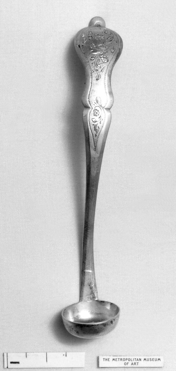 Mustard spoon, Silver, parcel gilt, Dutch 