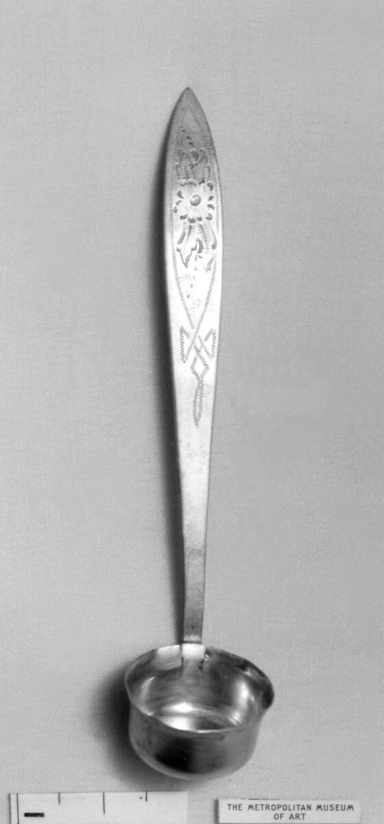 Mustard spoon, Silver, parcel-gilt, possibly Dutch 