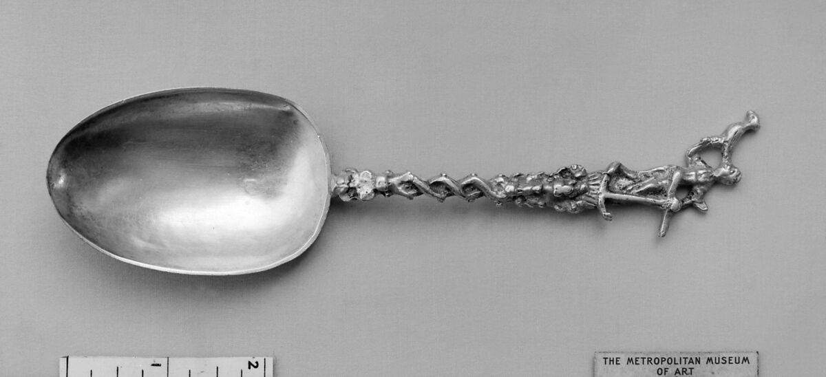 Figure-top spoon, Philippus Roorda (1732–after 1793), Silver, Dutch, Sneek 