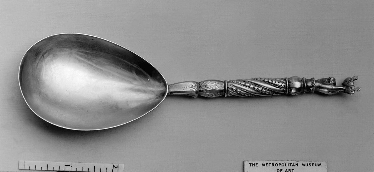 Spoon, Silver (?) gilt, possibly Norwegian, Christiania 