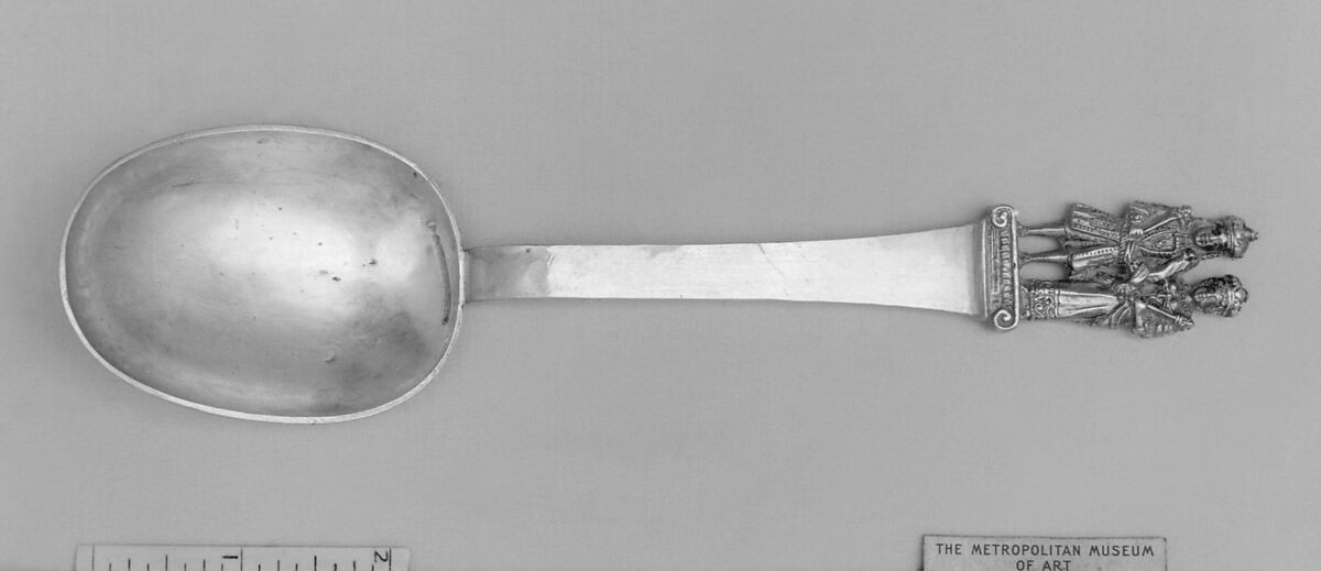 Figure-top spoon, Silver, Dutch, Amsterdam 