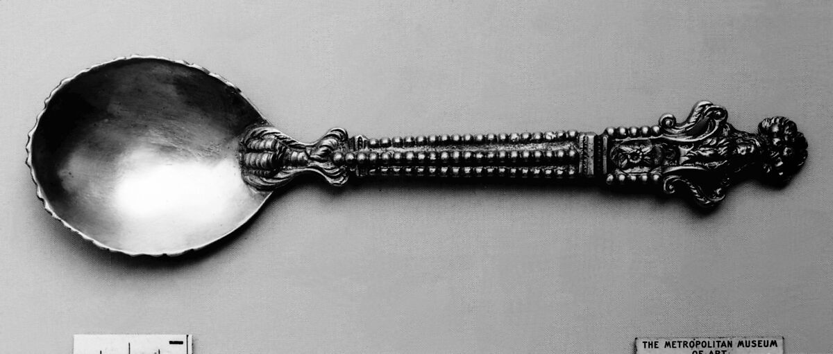 Spoon, Silver gilt, German, Augsburg 