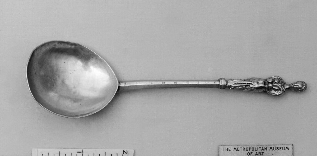 Figure-top spoon, Silver gilt, Swiss, Zurich 