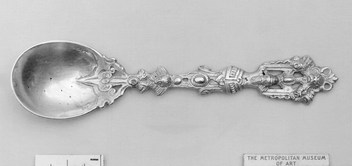 Spoon, Possibly by Hans Reinhold Mühl (1654–1692), Silver gilt, possibly German, Nuremberg 