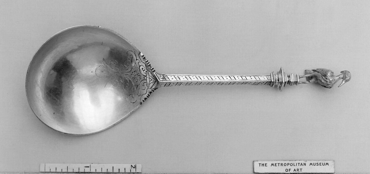 Figure-top spoon, Silver, Dutch, Zierikzee 