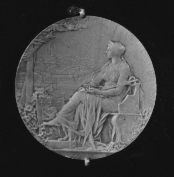 For the Lyons Chamber of Commerce, 1892, Medalist: Louis-Oscar Roty (French, Paris 1846–1911 Paris), Bronze, struck, silvered, French