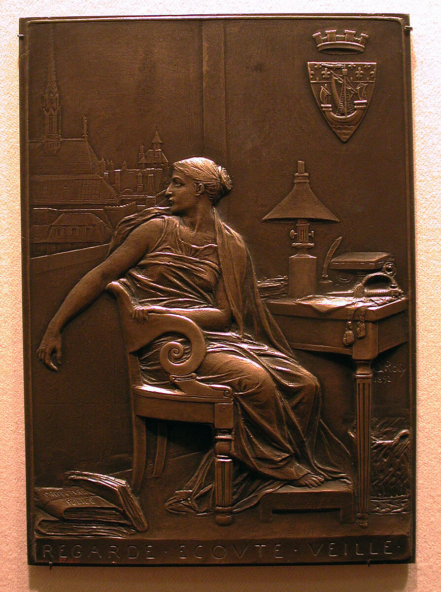 In Honor of Henry Lozé, Prefect of Police of Paris, Medalist: Louis-Oscar Roty (French, Paris 1846–1911 Paris), Bronze, struck, silvered, French