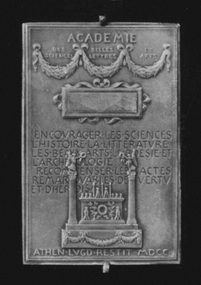 Award (Prix Jean Chazière) at the Academy of Lyons, 1879, Medalist: Louis-Oscar Roty (French, Paris 1846–1911 Paris), Bronze, struck, silvered, French