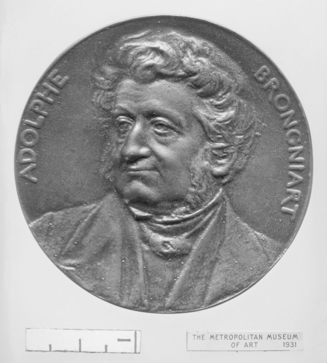 Portrait of Adolphe Brongniart, of the Academy of Sciences, 1880, Medalist: Louis-Oscar Roty (French, Paris 1846–1911 Paris), Bronze, cast, French