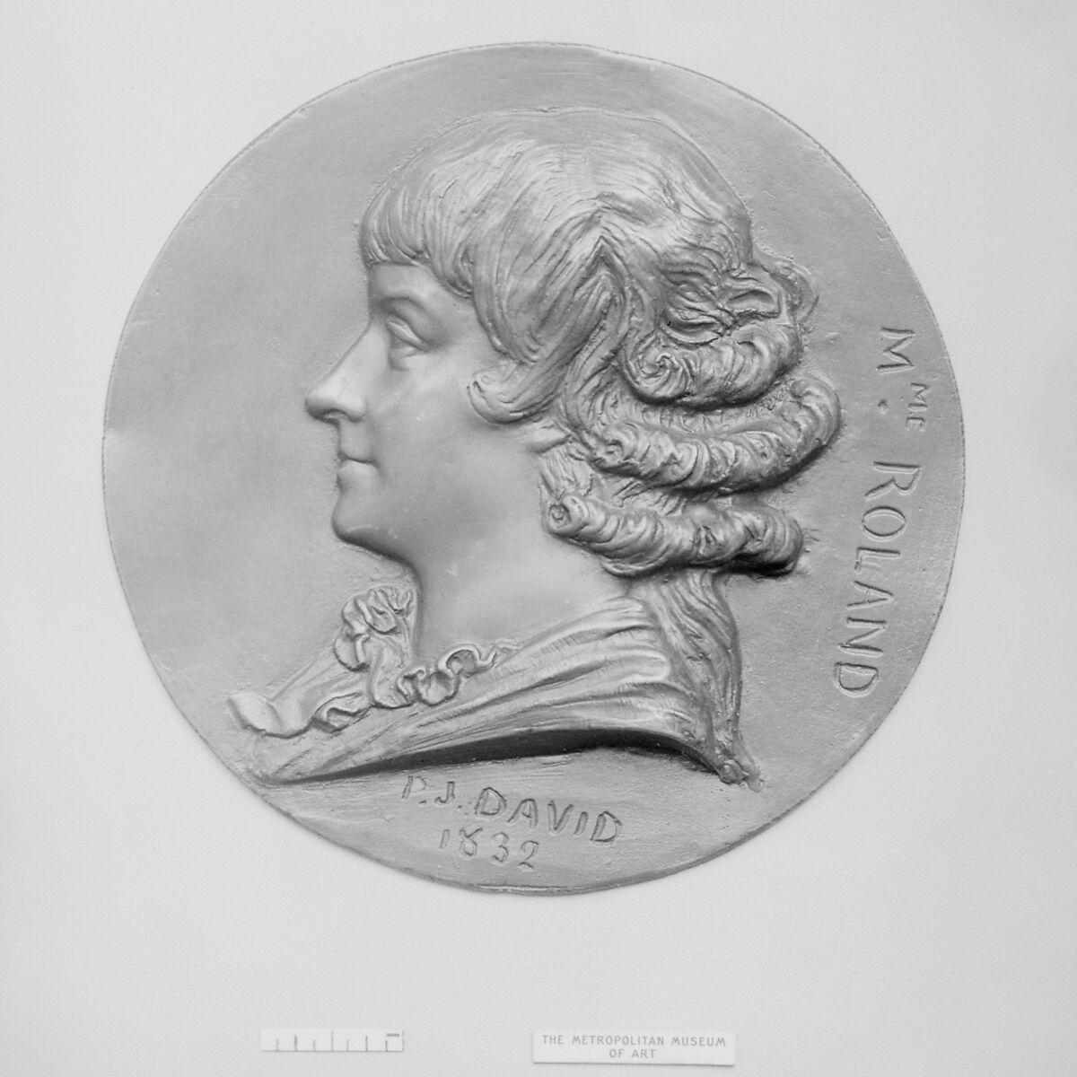 Mme. Roland (Manon Jeanne Philipon) (1754–1793), French literary woman and politician, Pierre Jean David d&#39;Angers (French, Angers 1788–1856 Paris), Bronze, galvano - single, French 