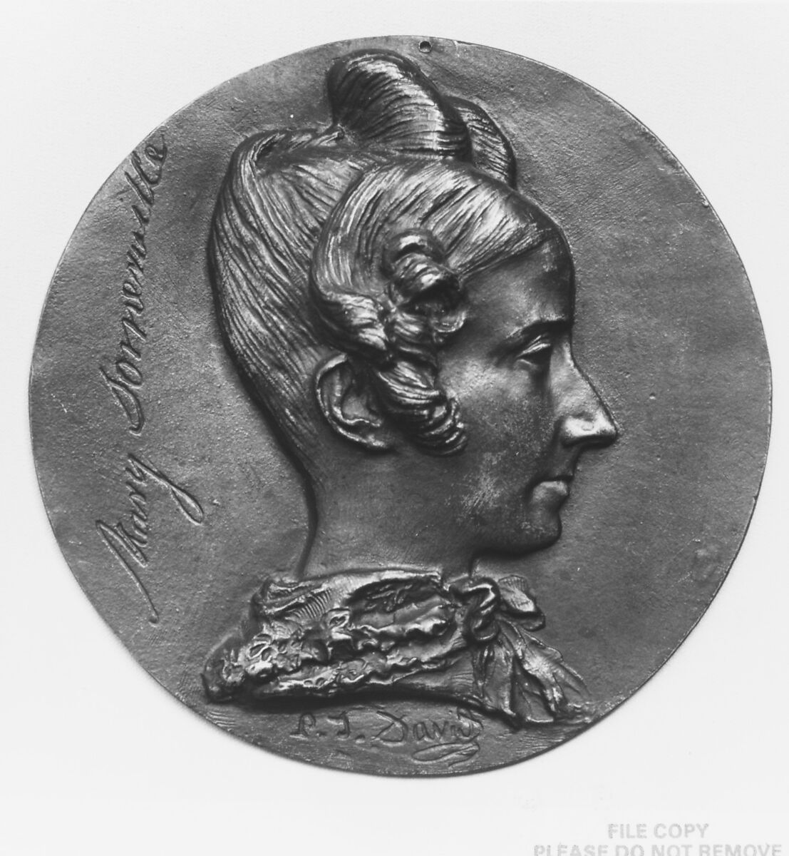 Mary Somerville (née Fairfax), Scottish mathematician and astronomer (1780–1872), Pierre Jean David d&#39;Angers (French, Angers 1788–1856 Paris), Bronze, brown patina, French 