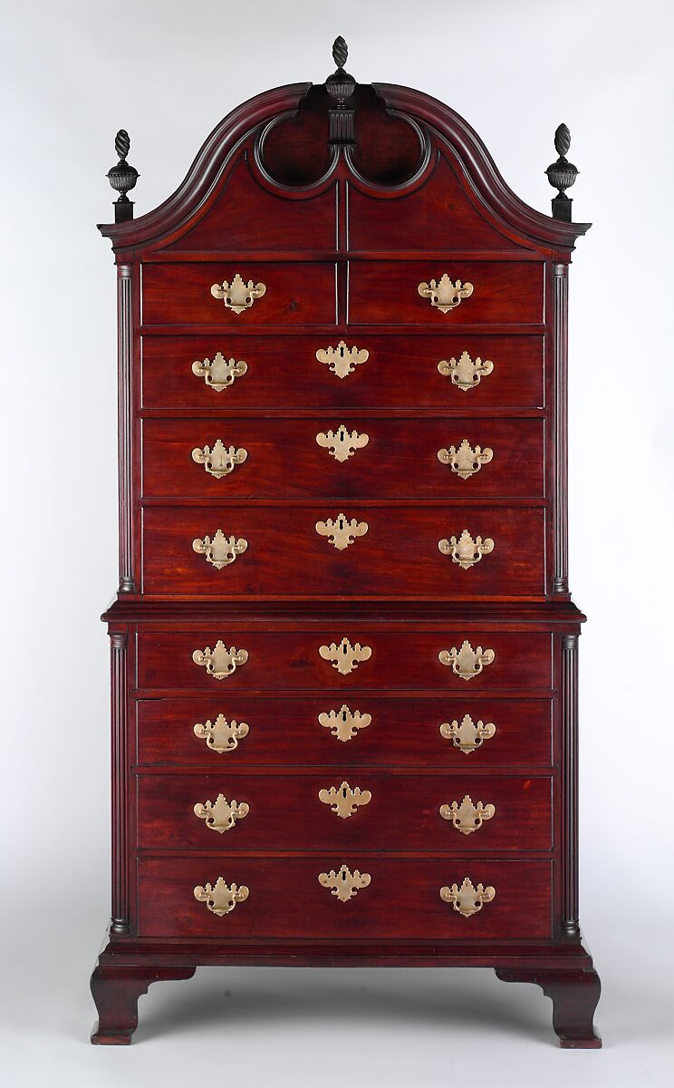 Chest-on-Chest, Thomas Townsend (1742–1827), Mahogany, chestnut, tulip poplar, American 