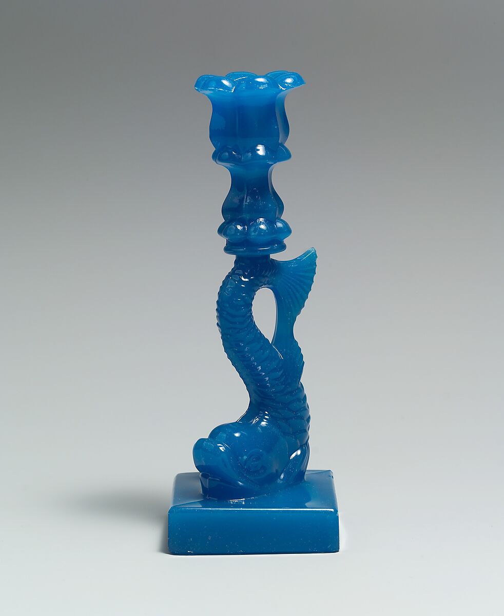 Candlestick, Boston &amp; Sandwich Glass Company (American, 1825–1888, Sandwich, Massachusetts), Pressed glass, American 