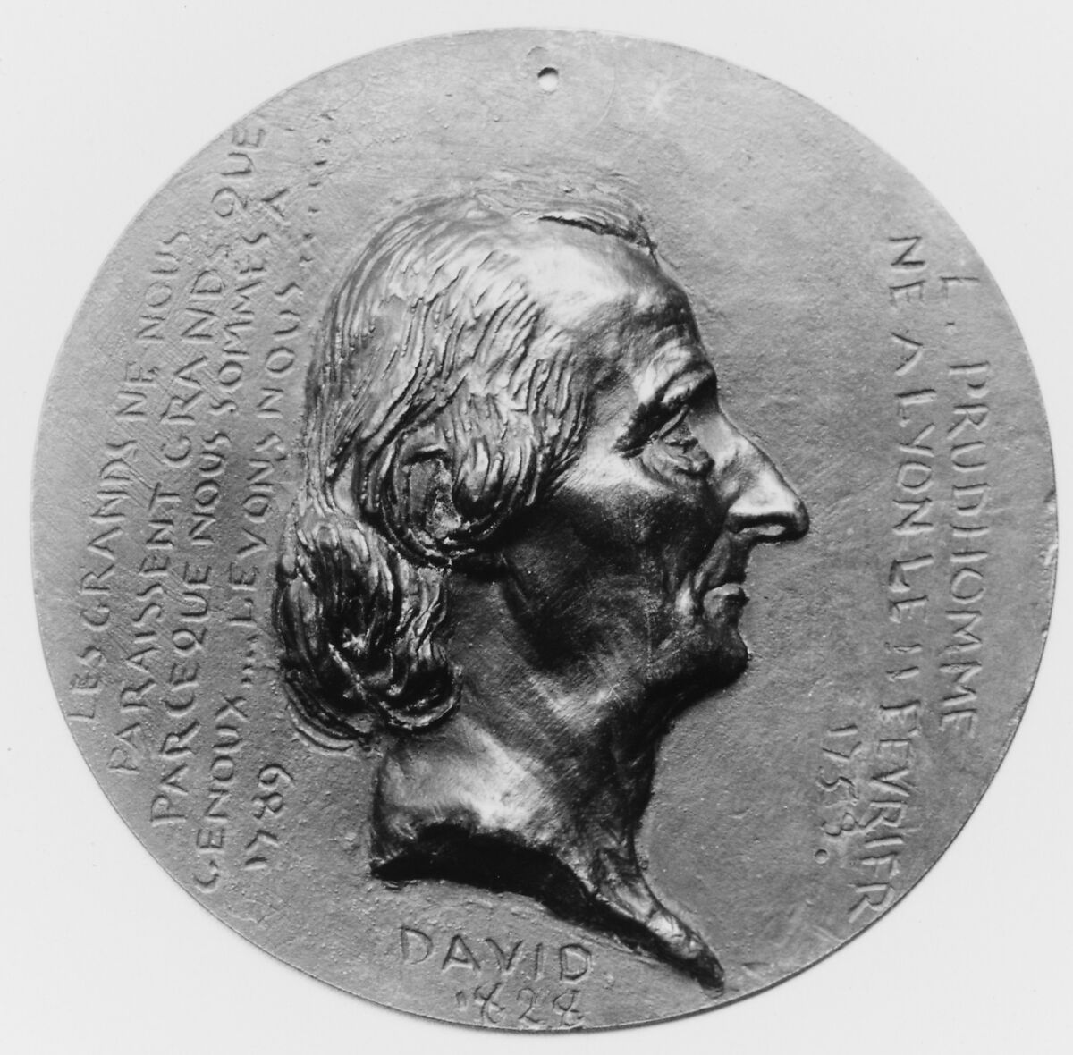 Louis Prudhomme (1752–1830), French journalist and pamphleteer, Pierre Jean David d&#39;Angers (French, Angers 1788–1856 Paris), Bronze, cast - single, French 