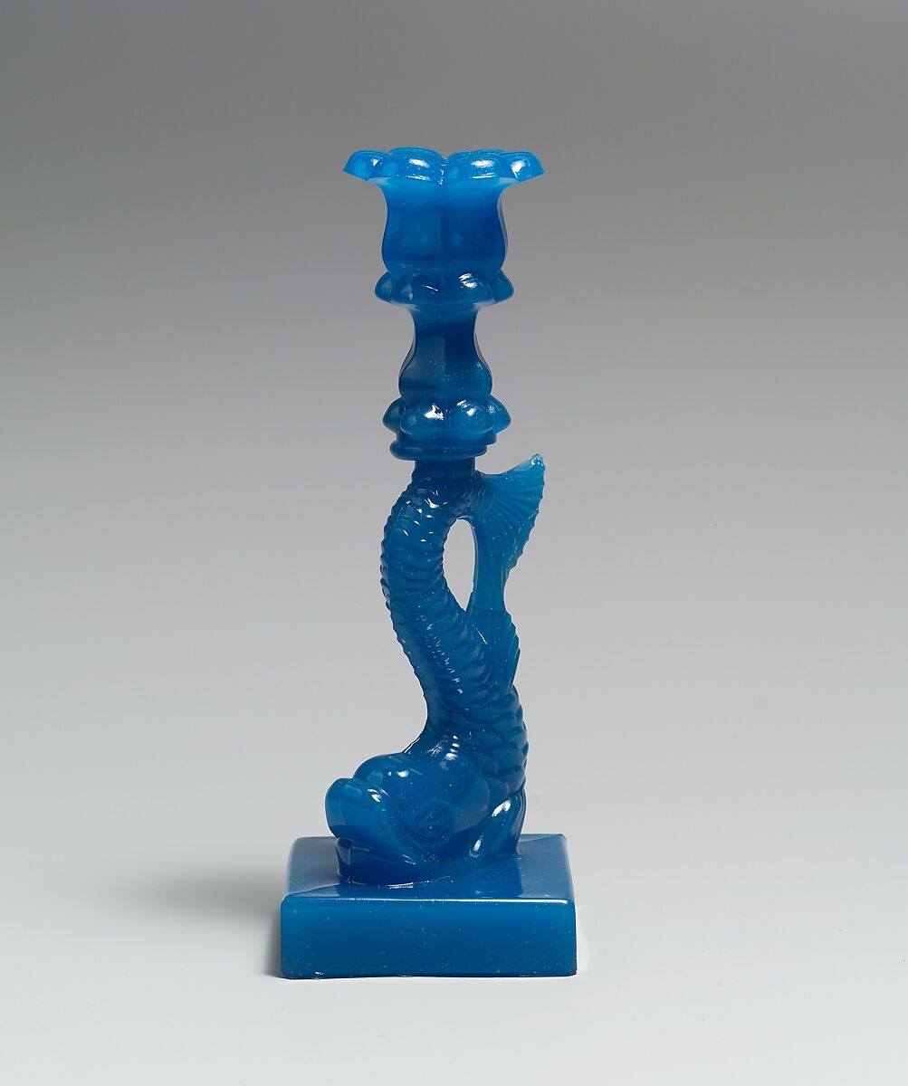 Candlestick, Boston &amp; Sandwich Glass Company (American, 1825–1888, Sandwich, Massachusetts), Pressed glass, American 