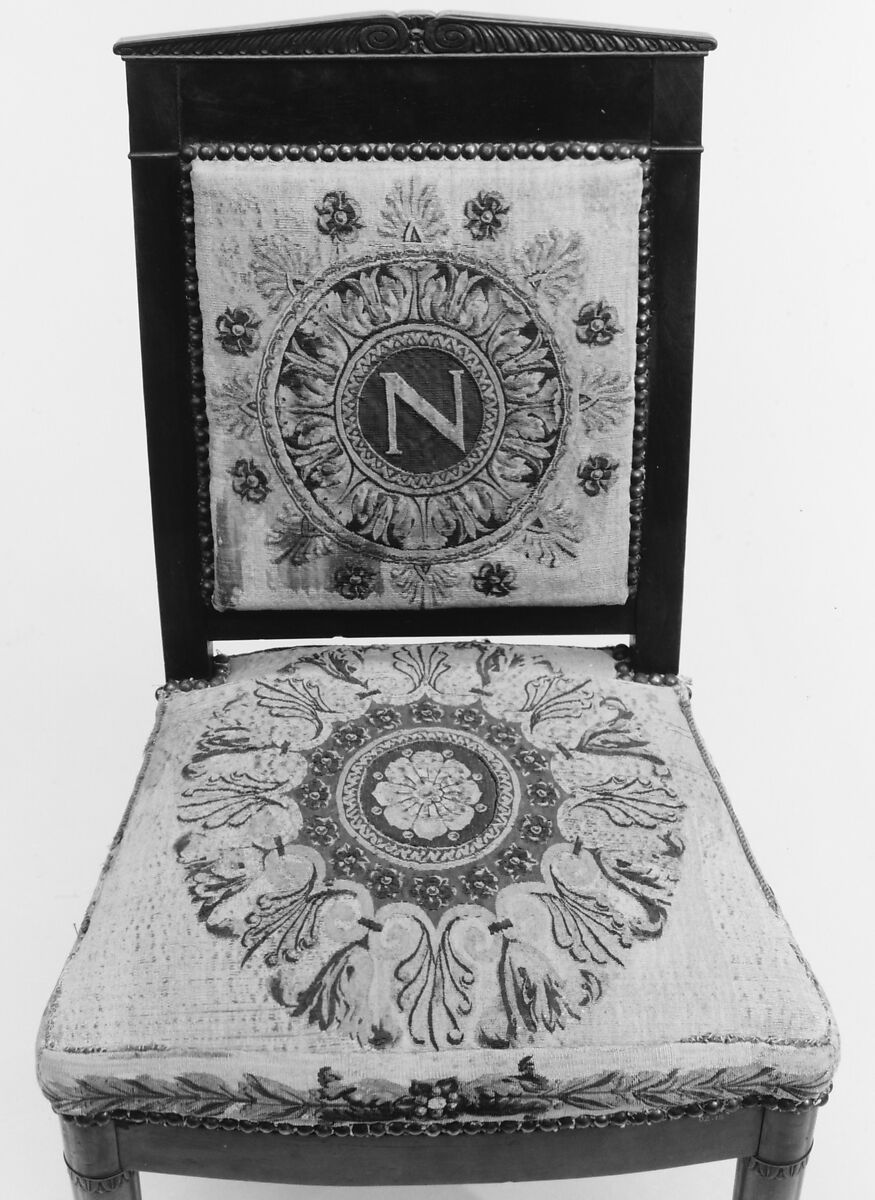 Chair (one of a pair), Tapestry upholstery by Beauvais, Mahogany, tapestry, French