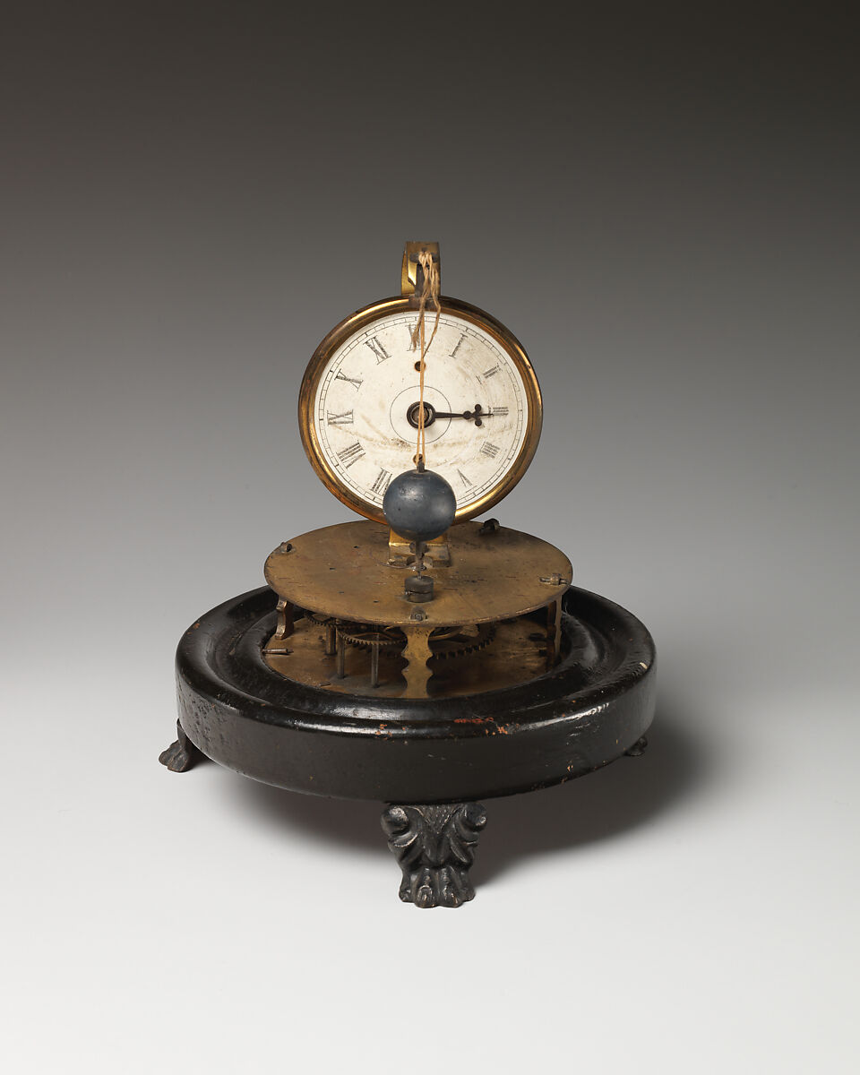 Perpetual motion clock, Metal, wood, British 