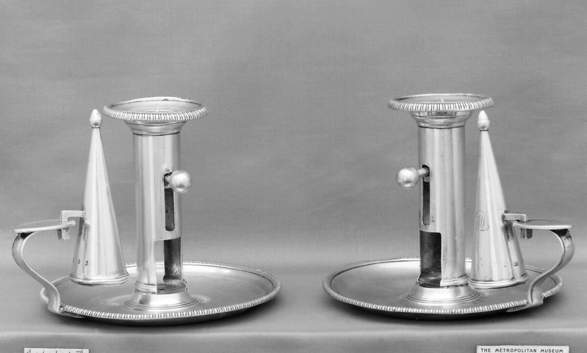 Pair of chamber candlesticks, Matthew Boulton (British, Birmingham 1728–1809 Birmingham), Silver, British, Birmingham 
