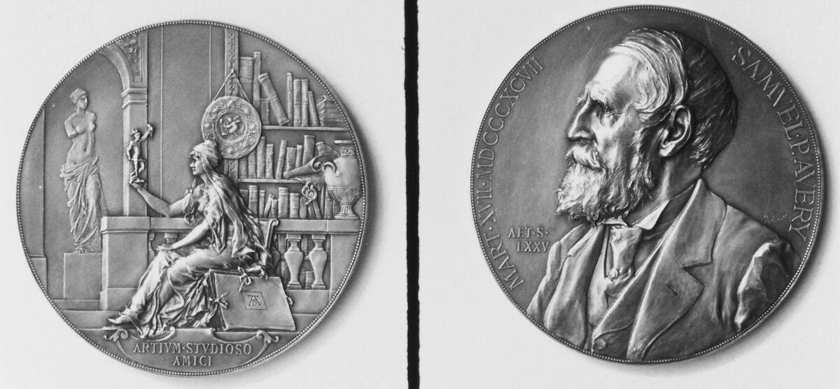 Samuel P. Avery (1822–1904): Commemorating His Seventy-Fifth Birthday, Medalist: Anton Scharff (Austrian, Vienna 1845–1903 Brunn am Gebirge), Silver, Austrian 
