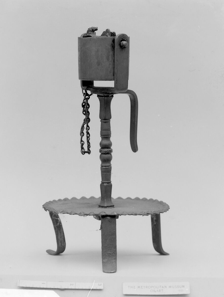Portable lamp, Iron, possibly French 