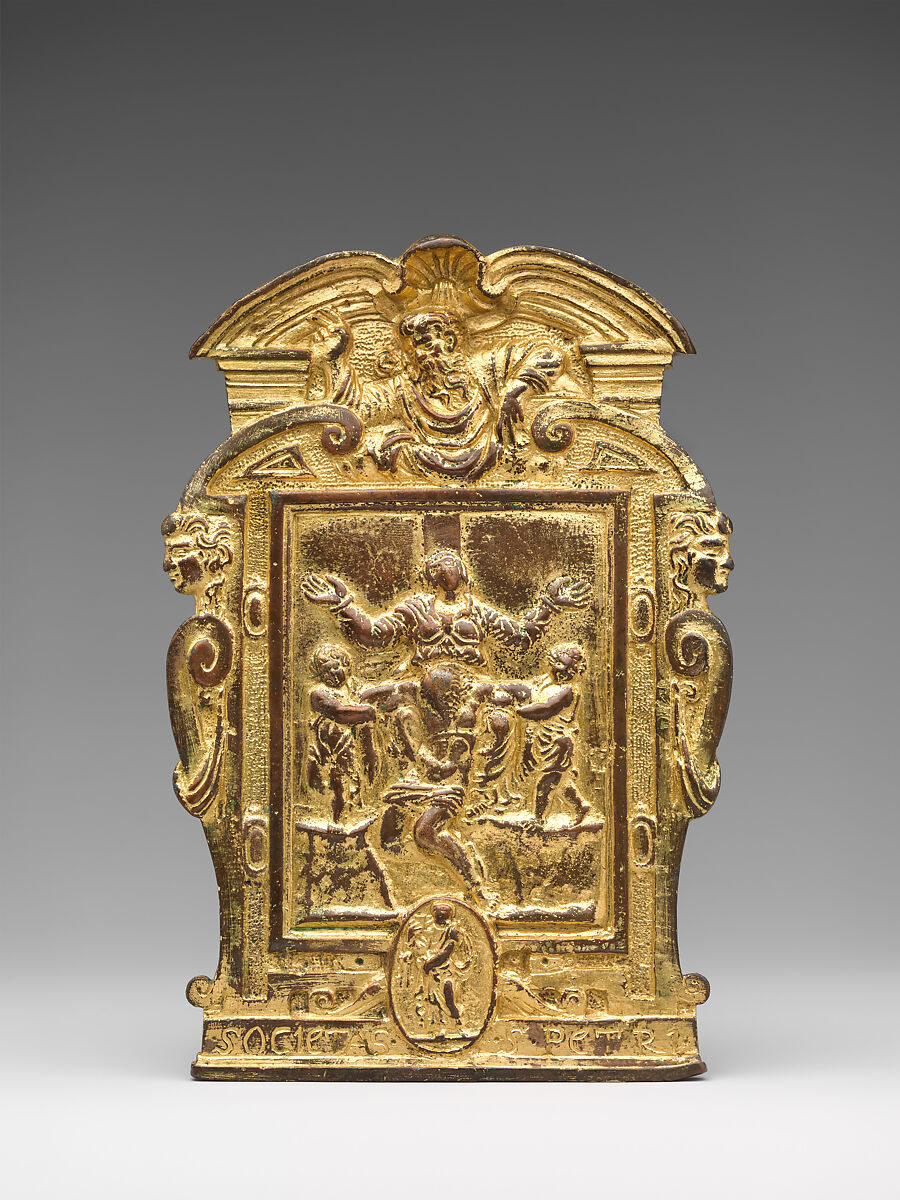 Pietà, Follower of Michelangelo Buonarroti (Italian, Caprese 1475–1564 Rome), Gilt bronze, Italian, Rome 