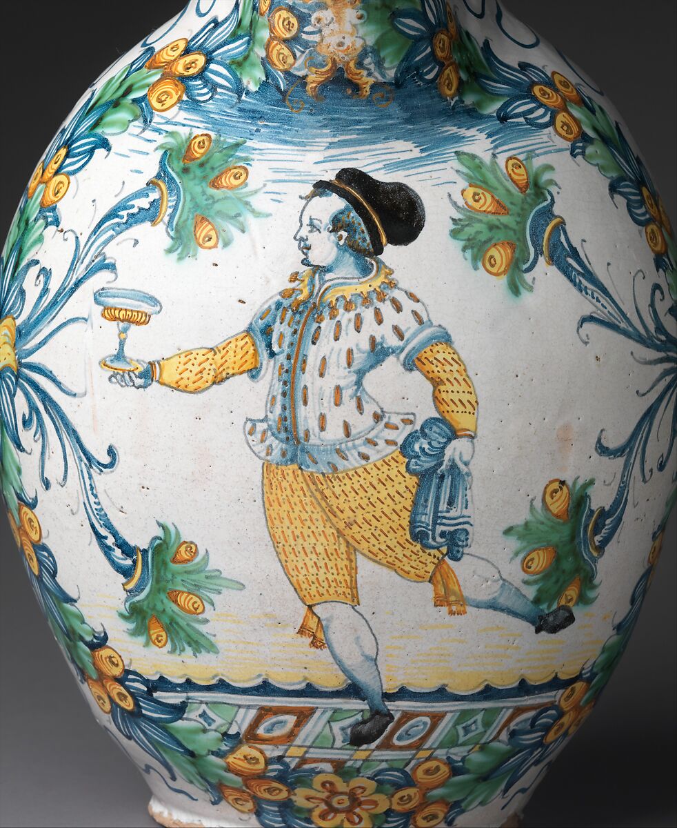 Jug, Maiolica (tin-glazed earthenware), Italian, Deruta